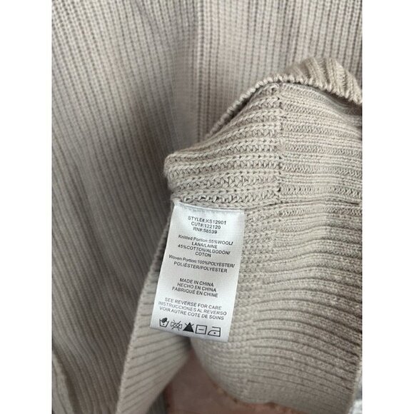 Kut from the Kloth Wool Lorissa Colorblock Knit Sweater Mauve Blush Pink Small - Picture 6 of 12